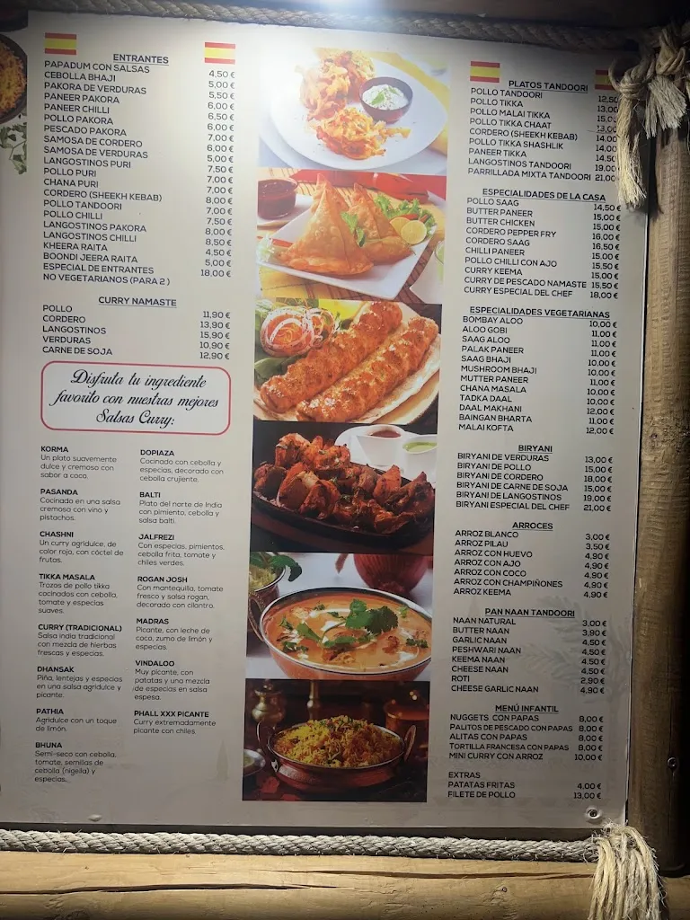 Menu_Namaste India las Américas_Playa de las Américas_immagine_1