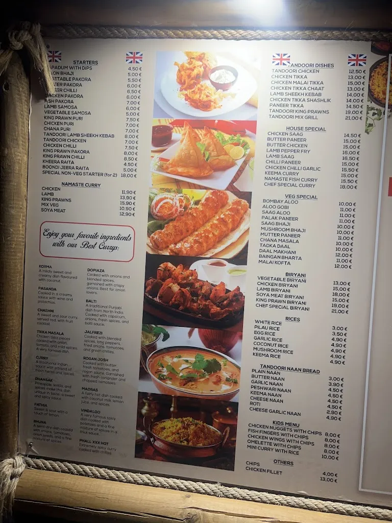 Menu_Namaste India las Américas_Playa de las Américas_immagine_2