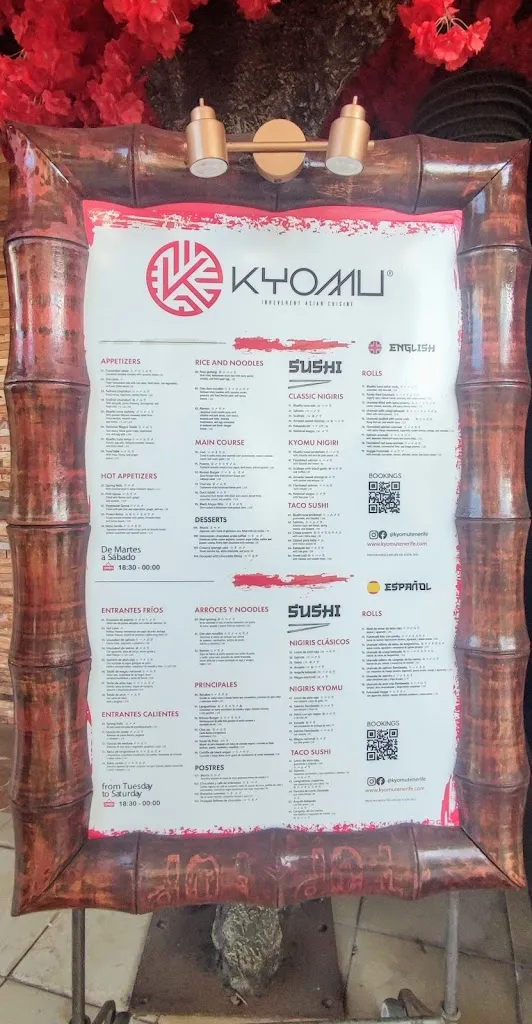 Menu_Kyomu Tenerife_Playa de las Américas_image_2