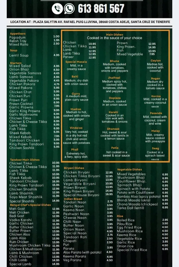 Menu_Tandoori Masala-las americas_Playa de las Américas_image_1