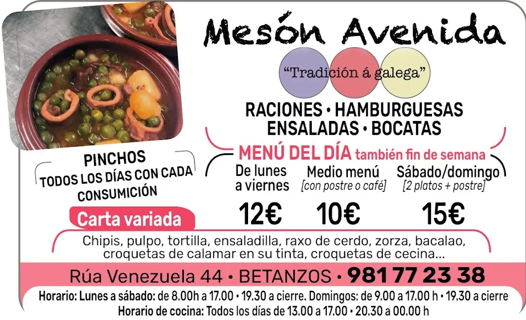 Menü_Mesón Avenida_Betanzos_Bild_1