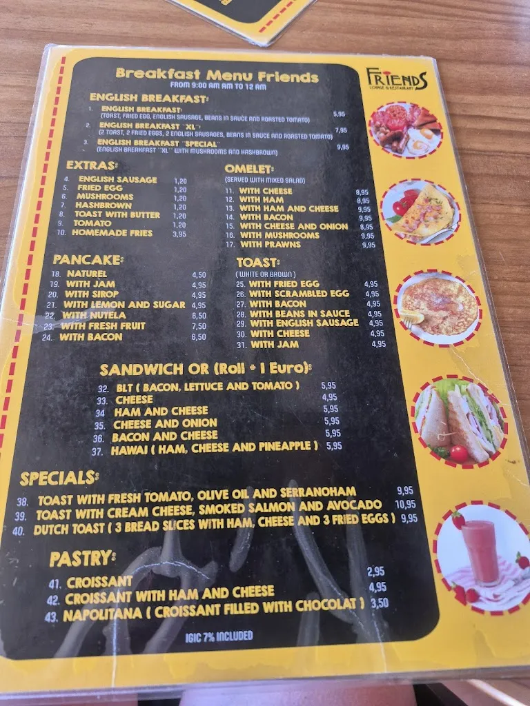 Menu_Friends Lounge Bar & Restaurant_Playa de las Américas_image_1