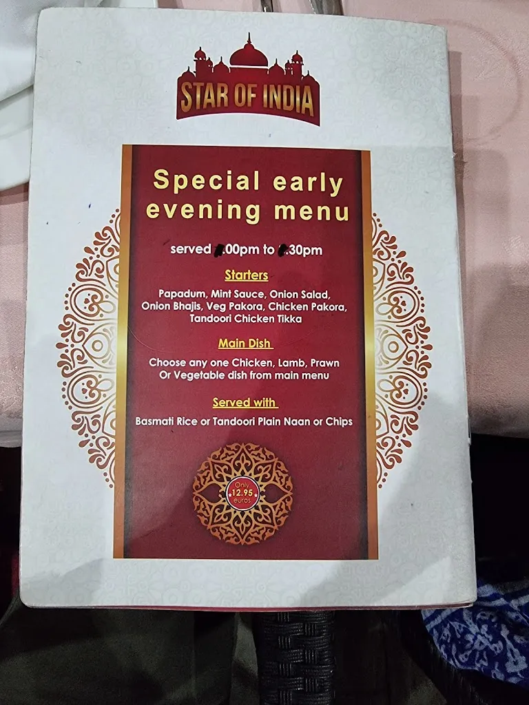 Menu_Star of India_Playa de las Américas_image_2