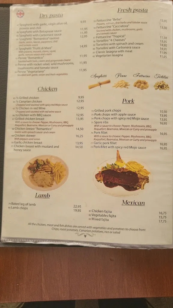 Menu_Romantico Restaurante_Playa de las Américas_image_1