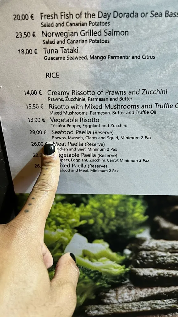 Menu_La Terrazza del Mare_Playa de las Américas_immagine_2