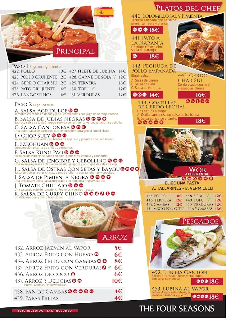 Menu_The Four Seasons - Oriental Restaurant_Playa de las Américas_image_1