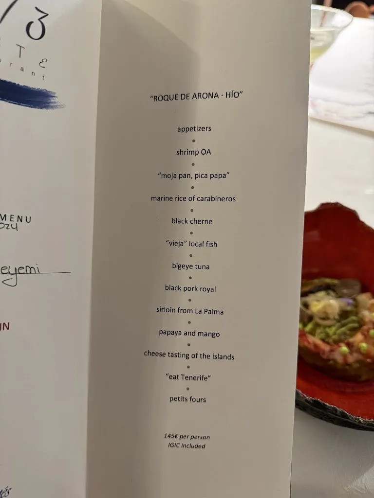 Menu_Taste 1973 Restaurant_Playa de las Américas_image_1