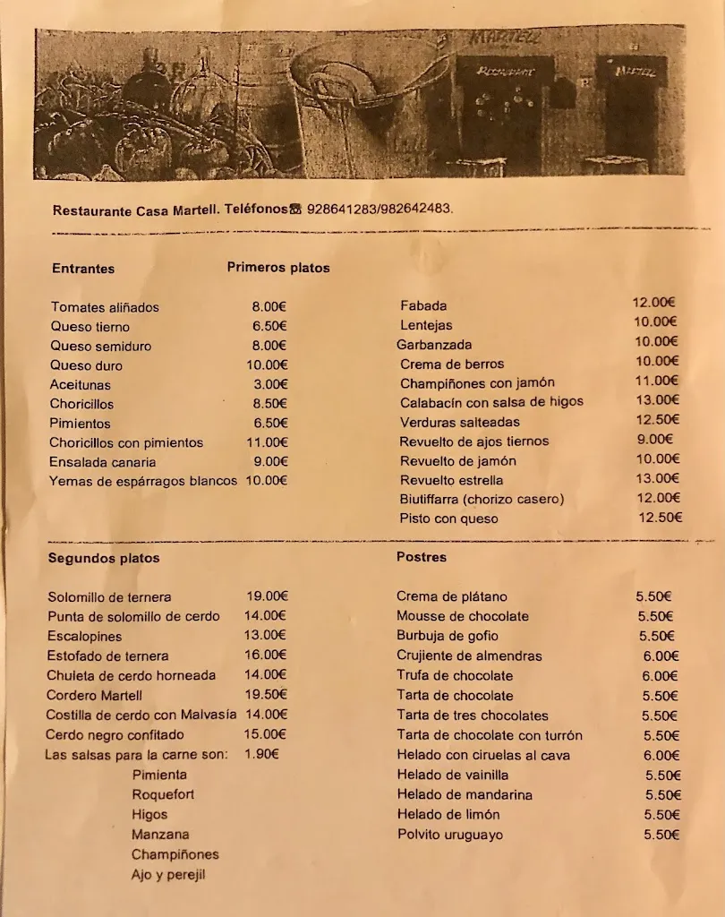 Menu_Restaurante Casa Martell_Santa Brígida_image_2