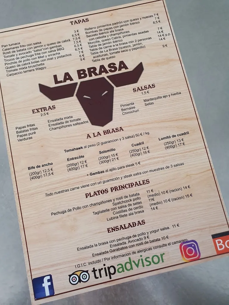 Menu_La Brasa Steak y Tapas Steakhouse Santa Brígida_Santa Brígida_image_1
