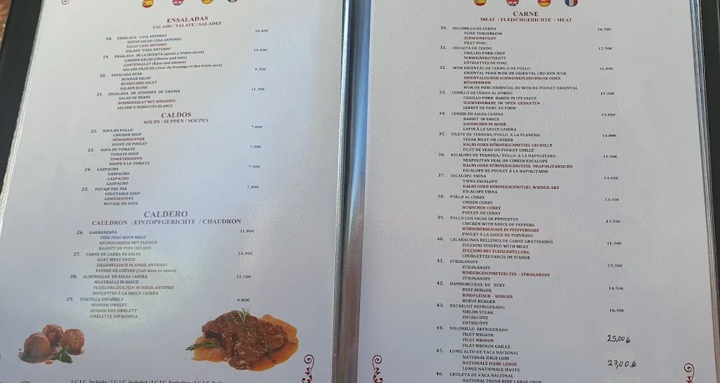 Menu_Restaurante Rincón Casa Antonio_Santa Lucía_immagine_1