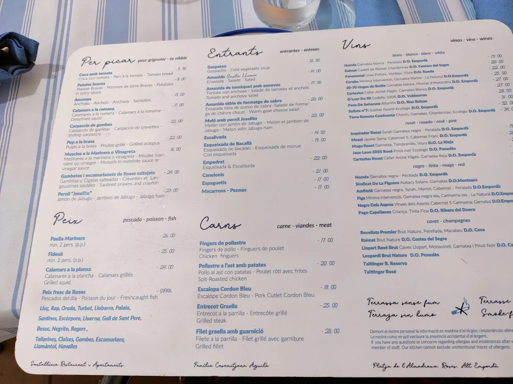 Menu_Restaurant Santallúcia_Santa Lucía_image_1