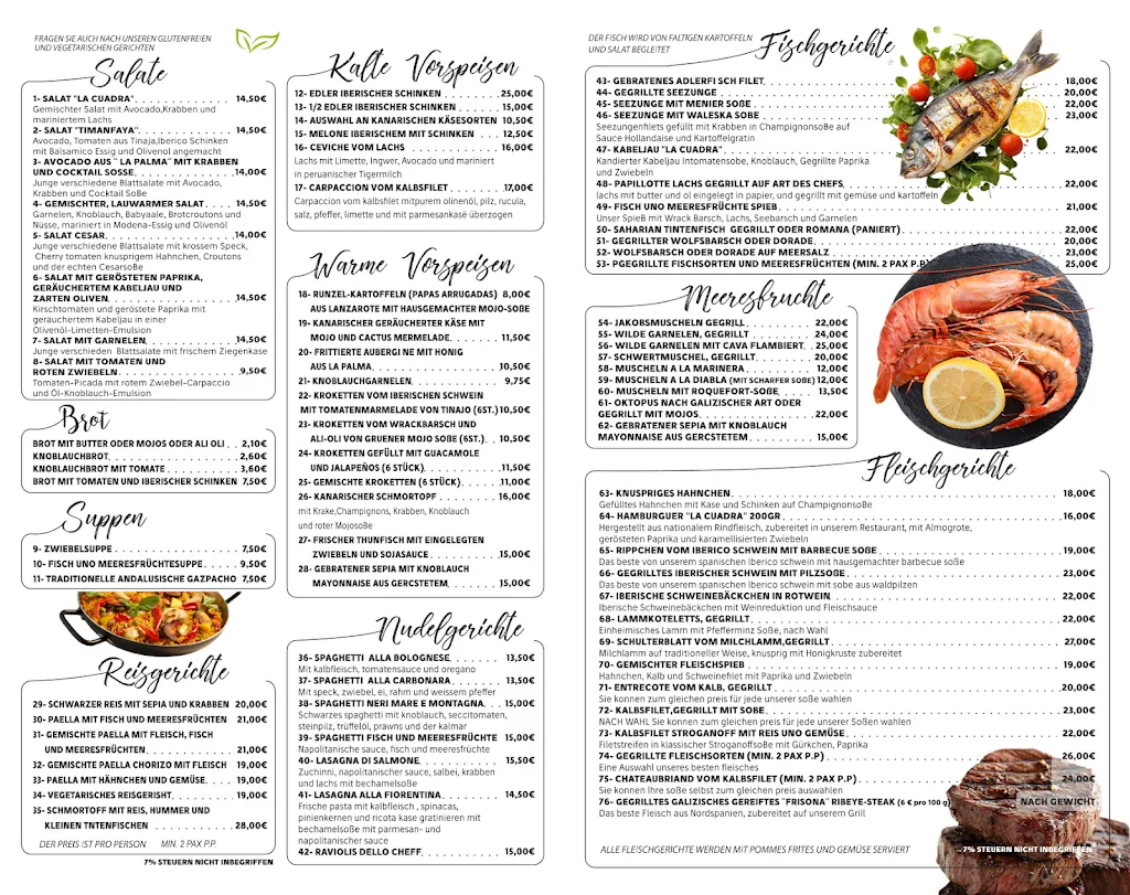 Menu_Restaurante la Cuadra_Playa Blanca_immagine_2