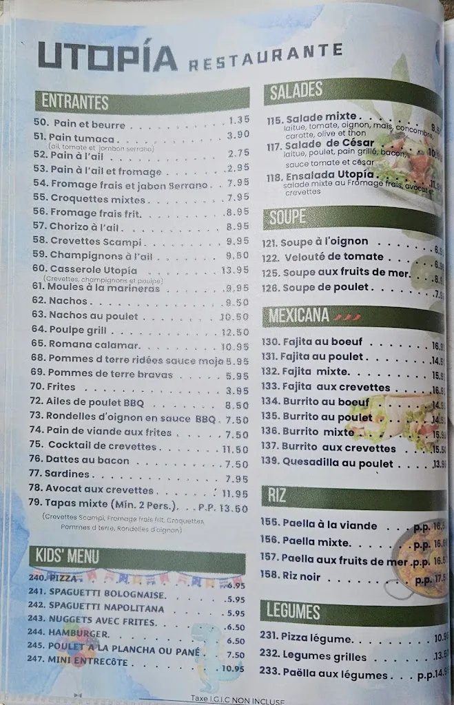 Menu_Restaurante Utopia_Playa Blanca_immagine_2