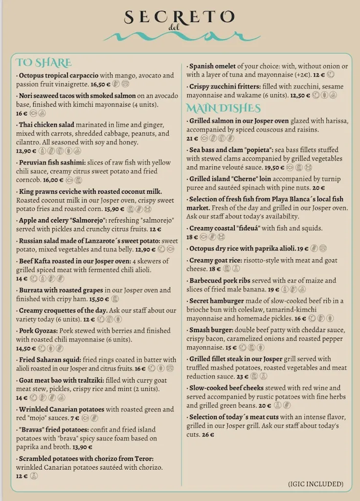 Menu_Restaurante Secreto del mar_Playa Blanca_image_3