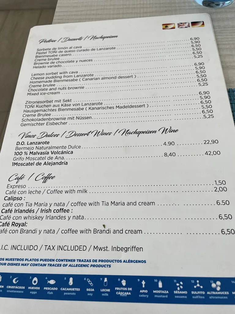 Menu_Restaurante Cocina del Puerto_Playa Blanca_immagine_3