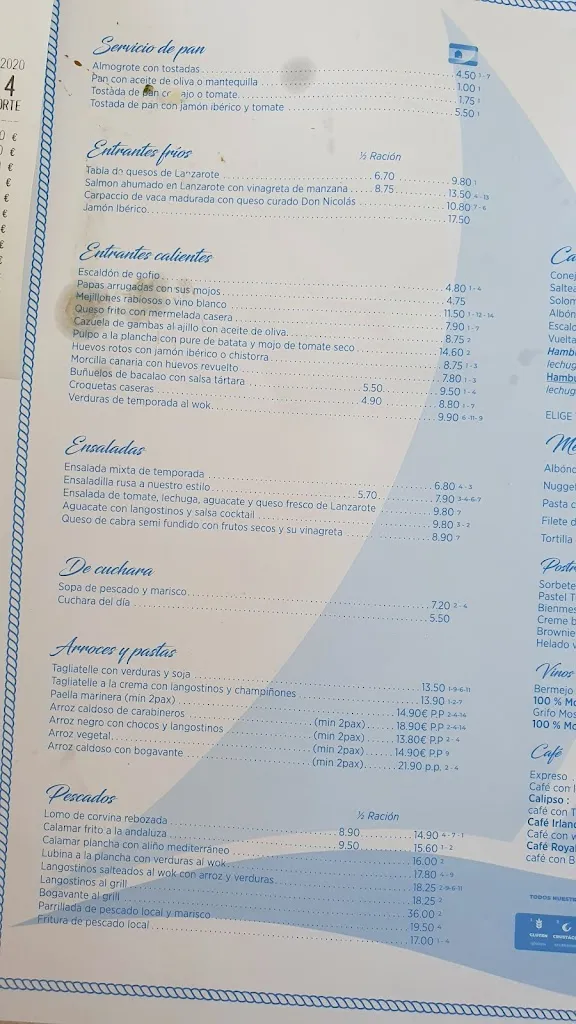 Menu_Restaurante Cocina del Puerto_Playa Blanca_immagine_4