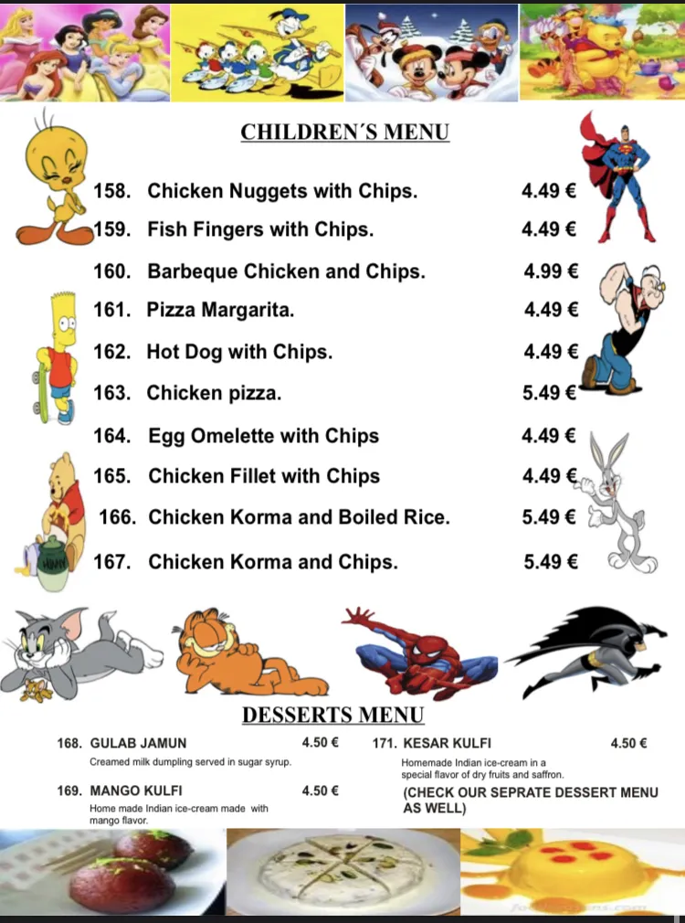 Menu_Imagine India Curry & Tandoori Grill Restaurant_Playa Blanca_image_2