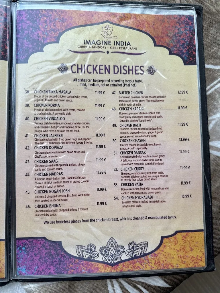 Menu_Imagine India Curry & Tandoori Grill Restaurant_Playa Blanca_image_3