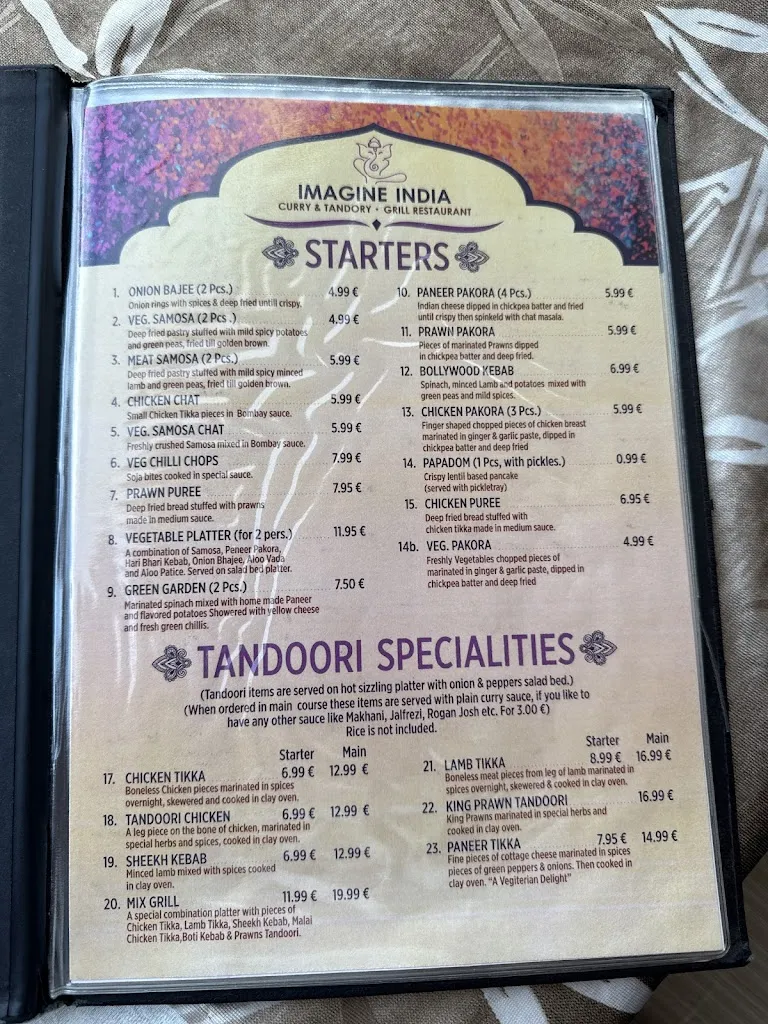 Menu_Imagine India Curry & Tandoori Grill Restaurant_Playa Blanca_image_4
