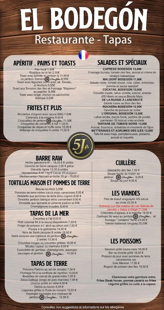 Menu_El Bodegón Las Tapas_Playa Blanca_image_3