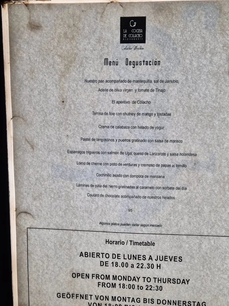 Menu_Restaurante La Cocina de Colacho_Playa Blanca_image_1