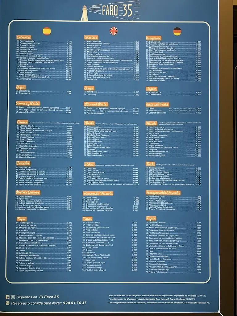 Menu_Faro 35_Playa Blanca_image_1