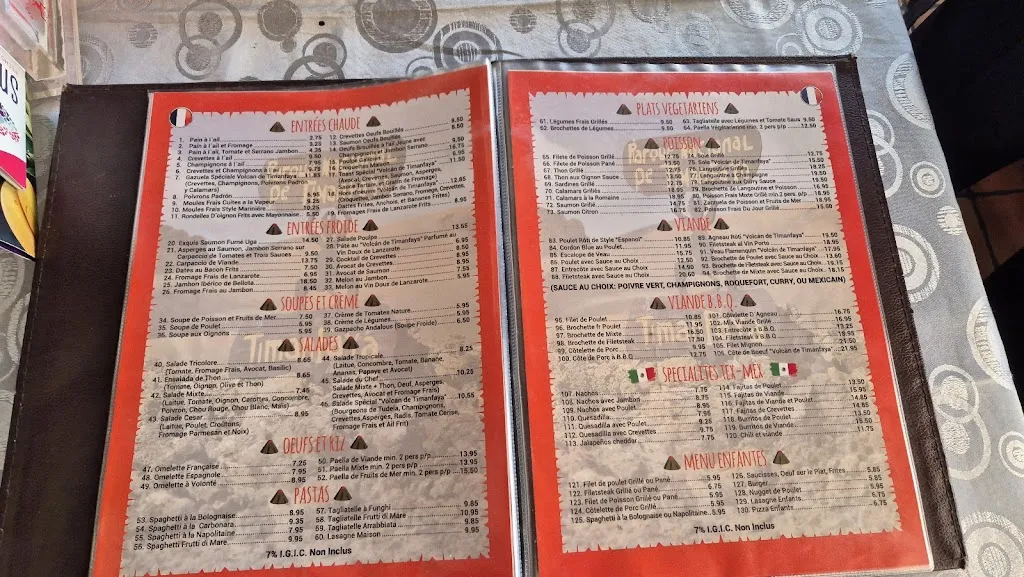 Menu_Restaurante Grill Volcan De Timanfaya_Playa Blanca_image_2