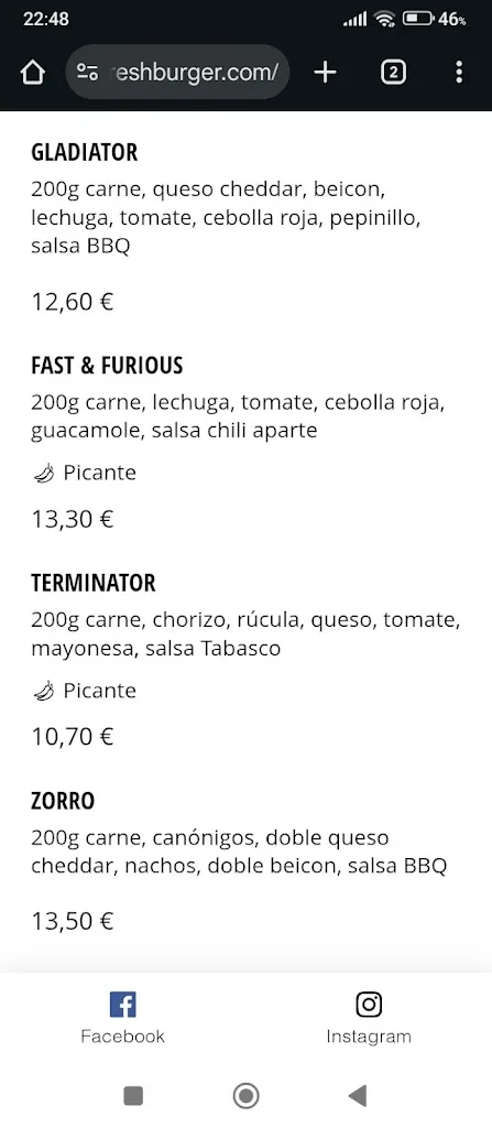 Menu_CHACHO FRESH BURGER Playa Blanca_Playa Blanca_image_2