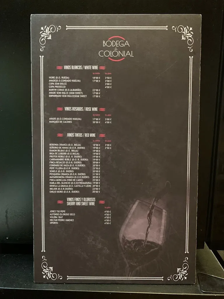 Menu_Bodega La Colonial_Playa Blanca_image_2