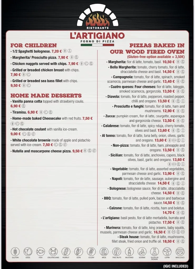 Menu_L’Artigiano Forno Ristorante_Playa Blanca_image_4