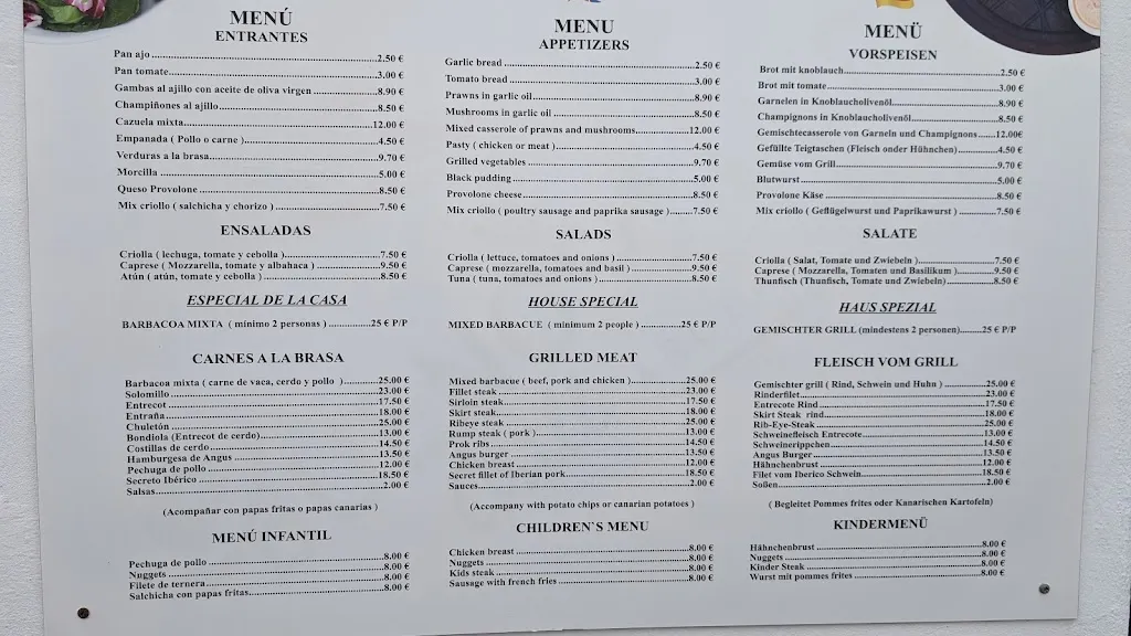 Menu_Buenos Aires Grill Argentino_Playa Blanca_image_2