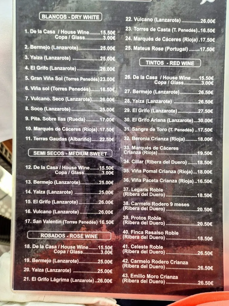 Menu_Cofradía de Pescadores Restaurante_Playa Blanca_image_2