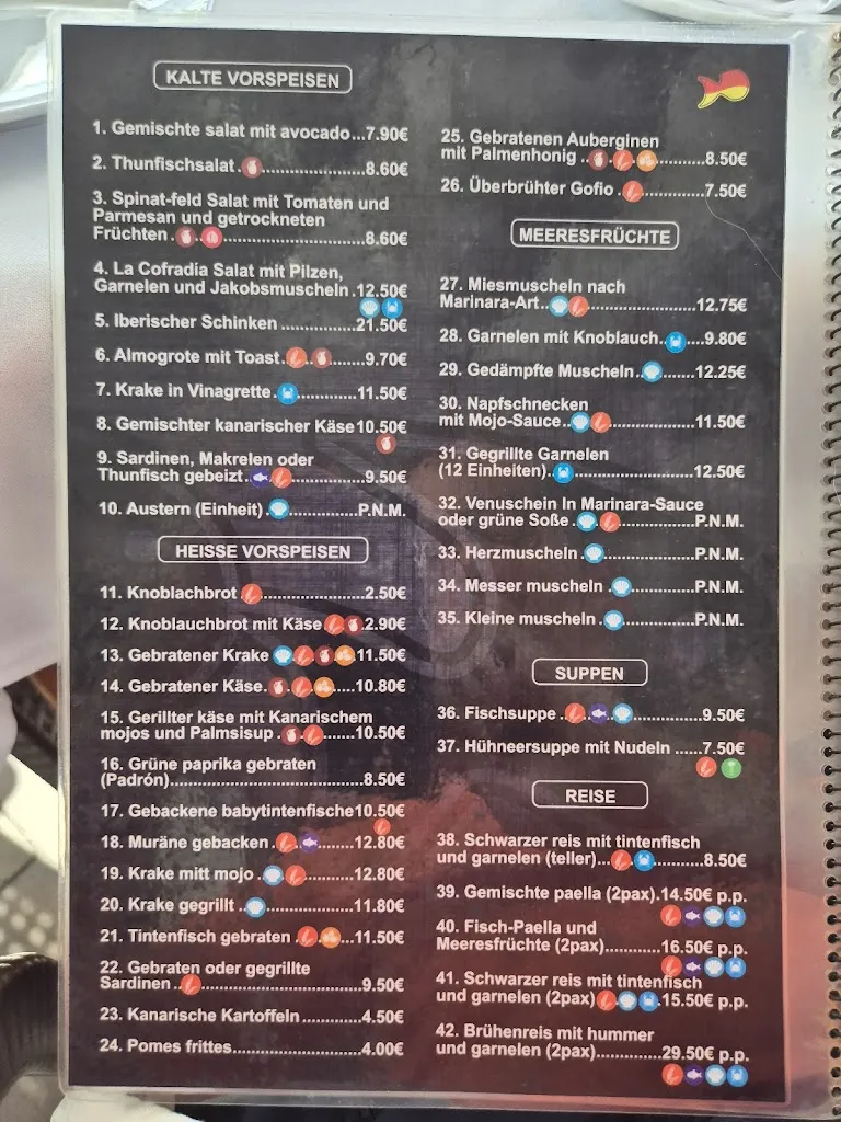 Menu_Cofradía de Pescadores Restaurante_Playa Blanca_image_3