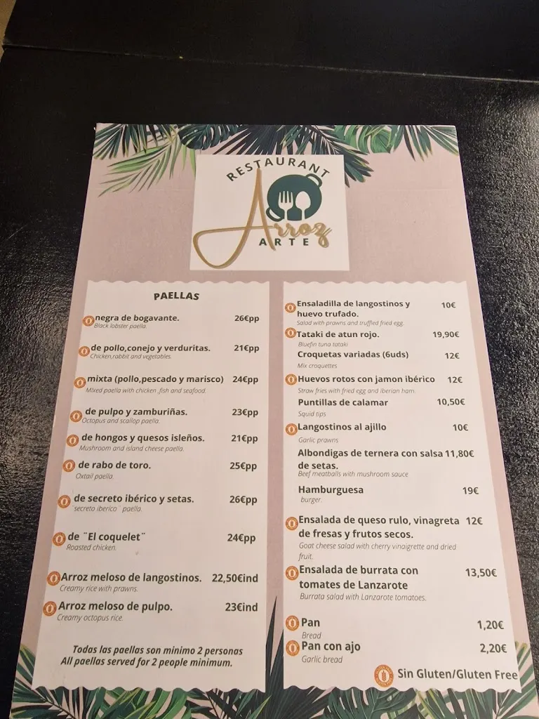 Menu_ArrozArte_Playa Blanca_image_1