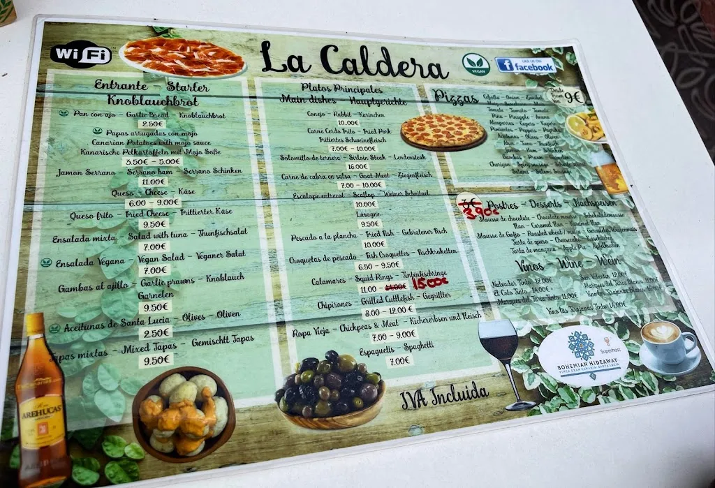 Menu_Cafetería La Caldera De Tirajana_Santa Lucía de Tirajana_image_4
