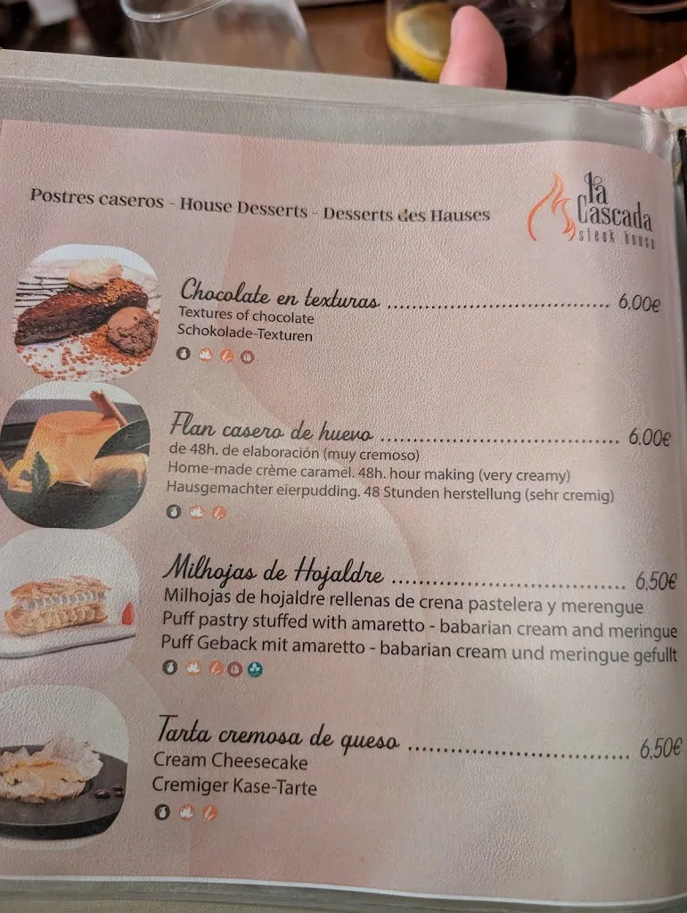 Menu_La Cascada Restaurant_Puerto del Carmen_immagine_1