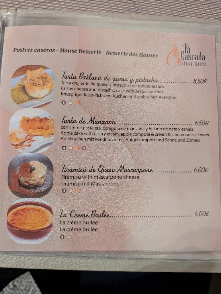 Menu_La Cascada Restaurant_Puerto del Carmen_immagine_2