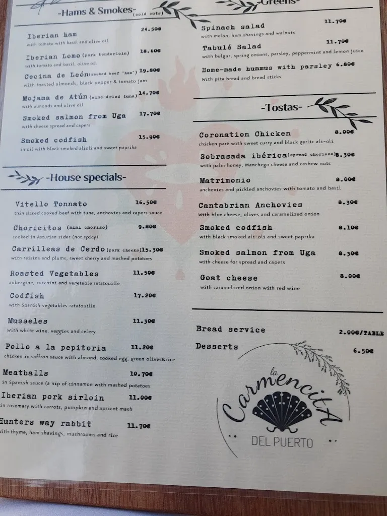 Menu_La Carmencita del Puerto_Puerto del Carmen_image_2