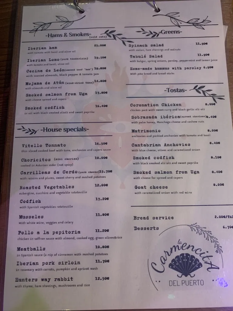 Menu_La Carmencita del Puerto_Puerto del Carmen_image_3