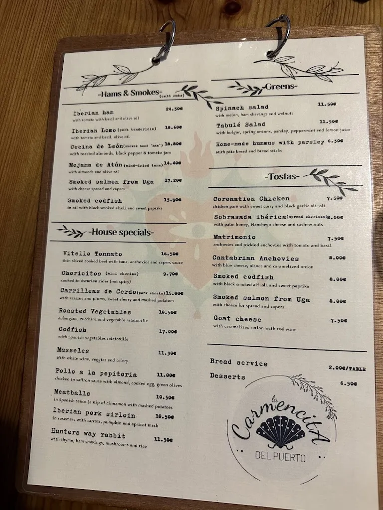 Menu_La Carmencita del Puerto_Puerto del Carmen_image_4