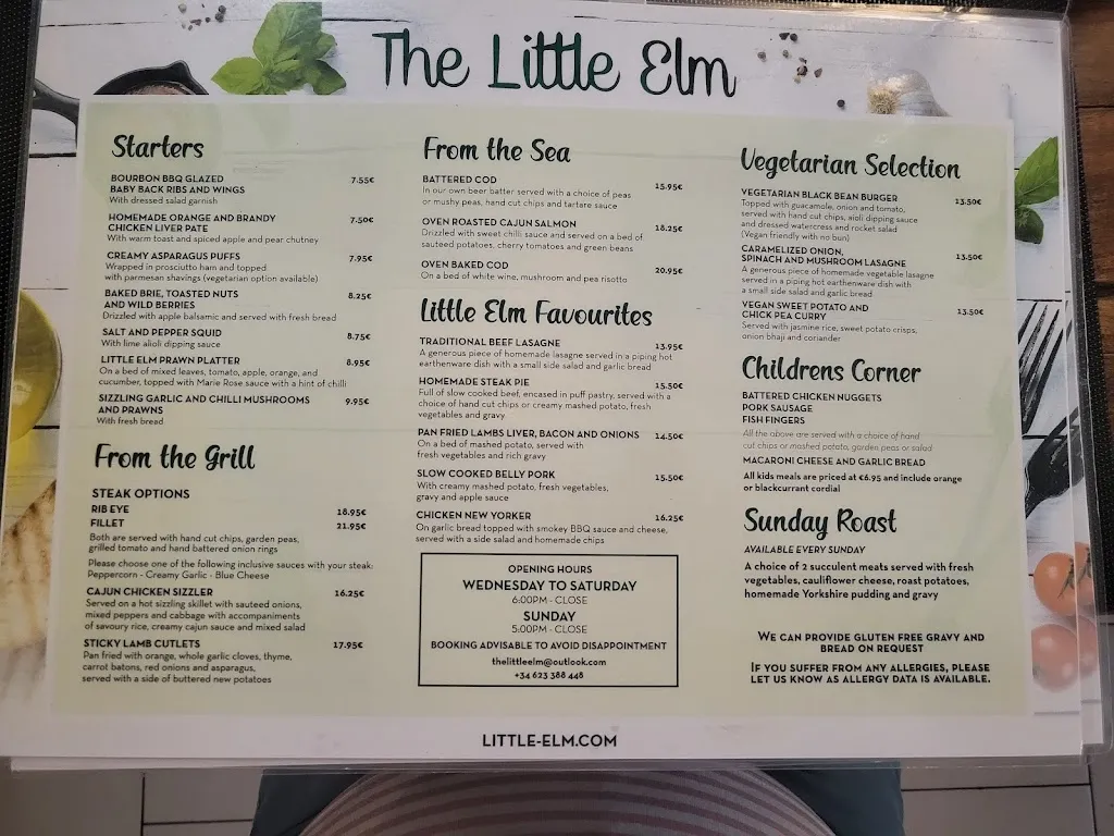 Menu_Little Elm Restaurant_Puerto del Carmen_immagine_1