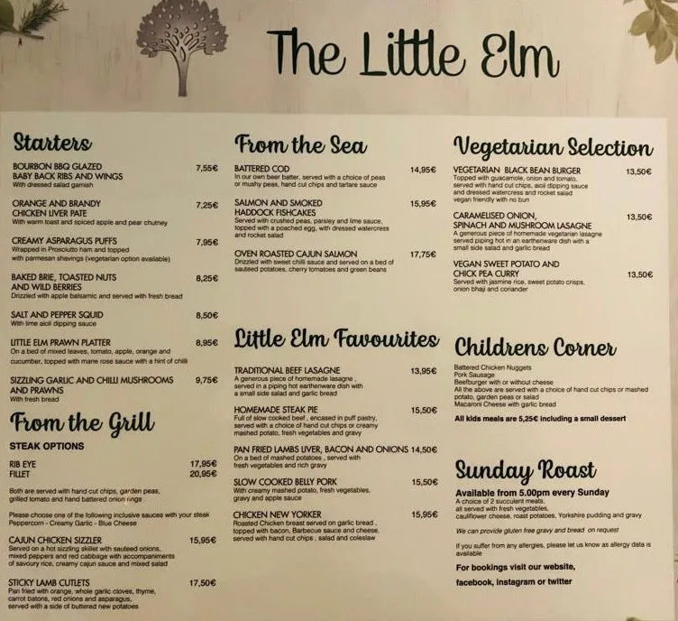 Menu_Little Elm Restaurant_Puerto del Carmen_immagine_2