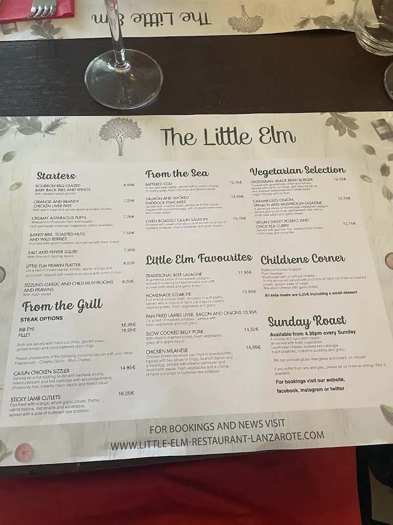 Menu_Little Elm Restaurant_Puerto del Carmen_immagine_4