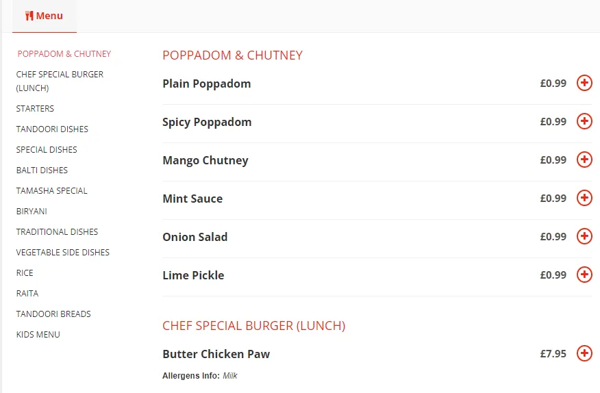 Menu_Tamasha Puerto del carmen | Best Indian Restaurant in Lanzarote_Puerto del Carmen_immagine_1