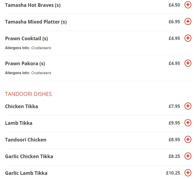 Menu_Tamasha Puerto del carmen | Best Indian Restaurant in Lanzarote_Puerto del Carmen_immagine_4