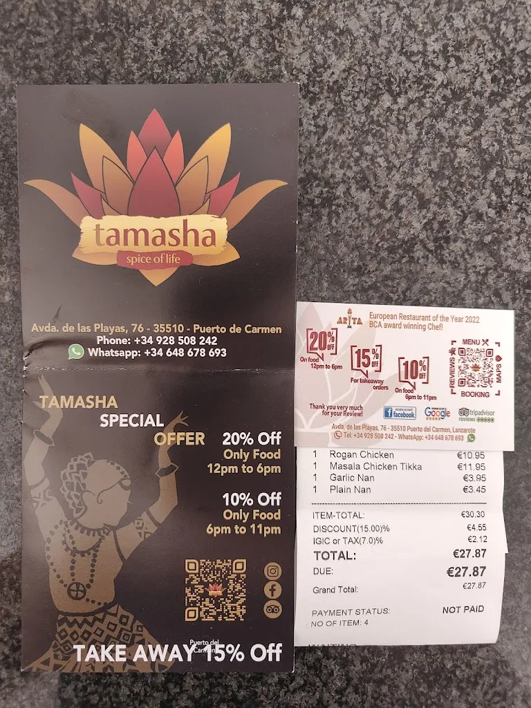 Debbie_Tamasha Puerto del carmen | Best Indian Restaurant in Lanzarote_Puerto del Carmen_recensione