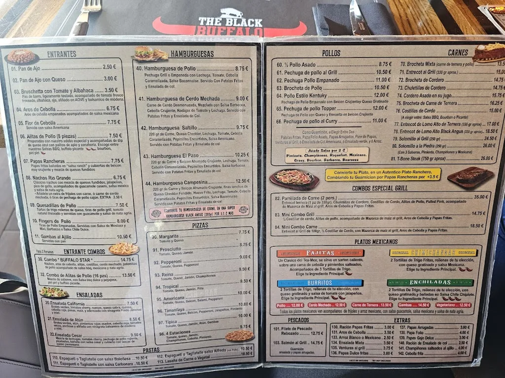 Menu_Black Buffalo Steakhouse & Grill_Puerto del Carmen_image_1