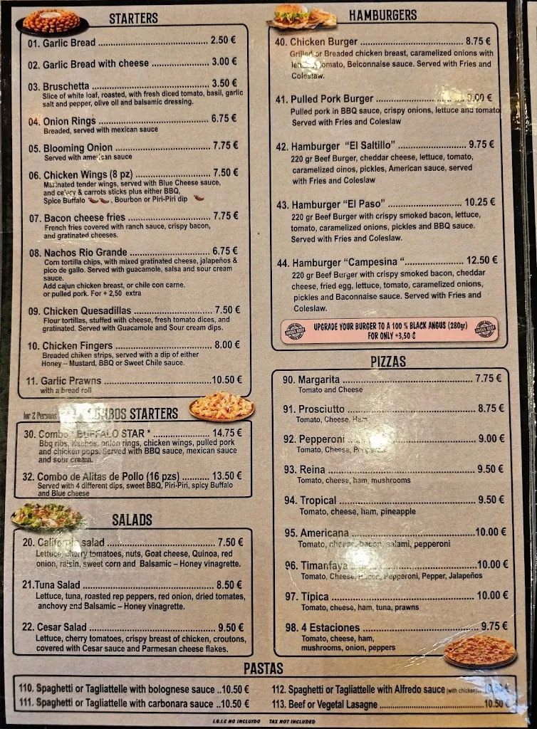 Menu_Black Buffalo Steakhouse & Grill_Puerto del Carmen_image_2