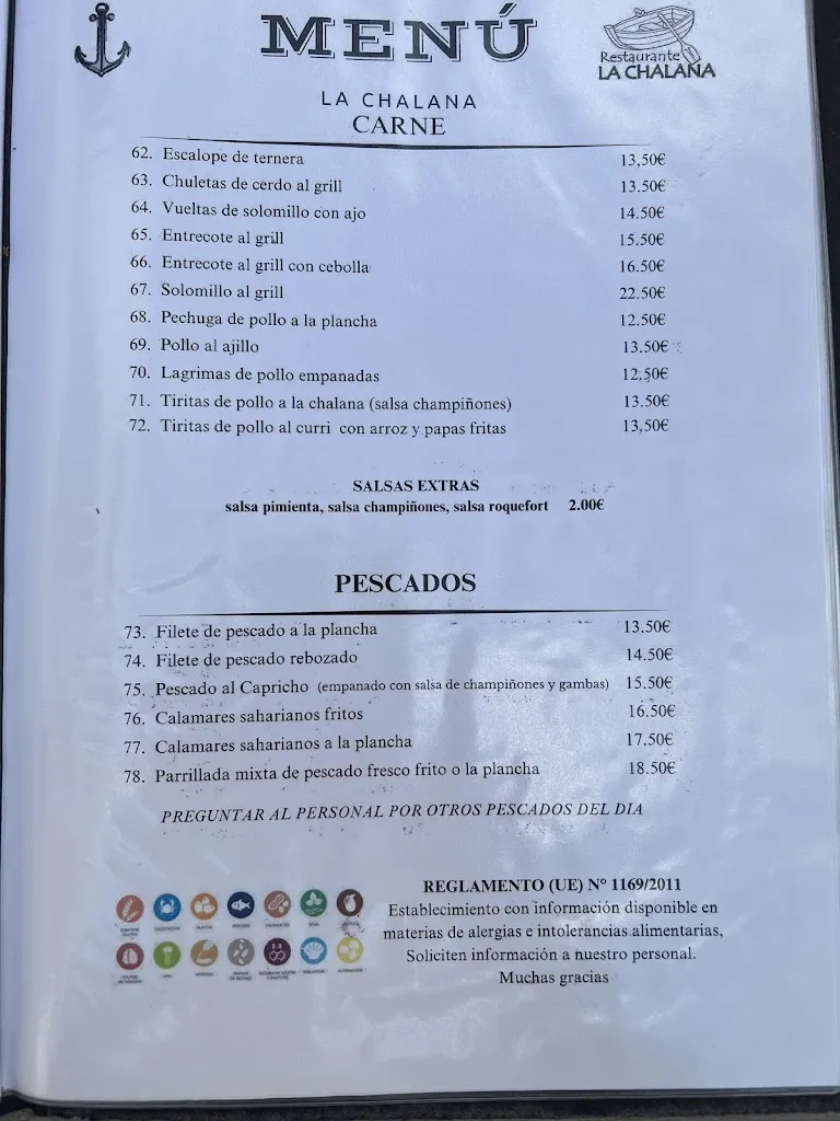 Menu_Restaurante La Chalana _Puerto del Carmen_image_2