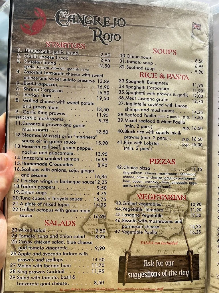 Menu_Restaurante El Cangrejo Rojo_Puerto del Carmen_image_3